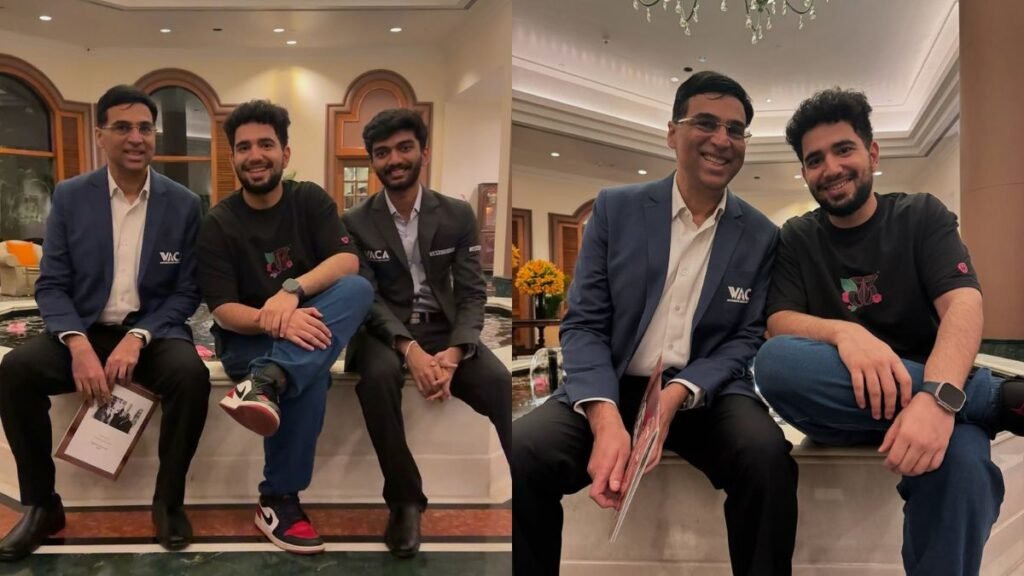 IGL Star Samay Raina's Journey From Chess,  seen with  Vishwanathan Anand and rising stars like Gukesh